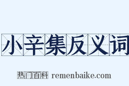 小辛集反义词是什么意思的图片